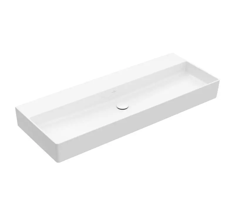 Villeroy & Boch Memento 2.0 - izlietne, 120x47 cm, bez pārplūdes, bez jaucējkrāna cauruma, CeramicPlus, Alpu balts 4A22C3R1