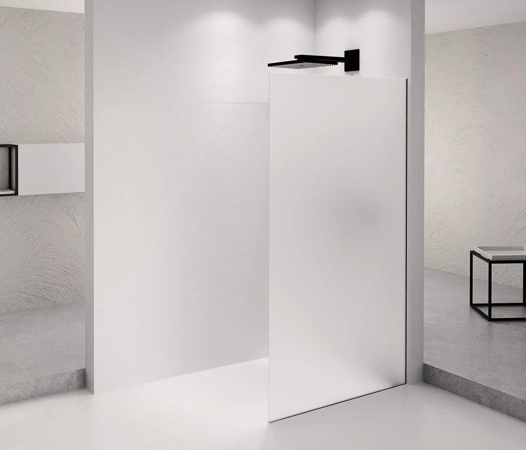 Polysan Architex - Walk-In dušas siena, 106x210 cm, matēti melns/matēts stikls AXB110MT