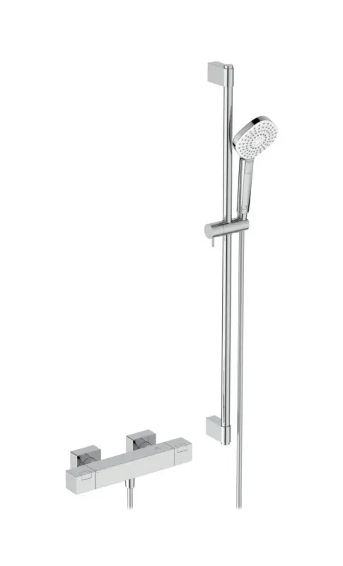 Ideal Standard Ceratherm C100 - dušas komplekts ar termostatu, 3 strūklas veidi, hroms A7536AA