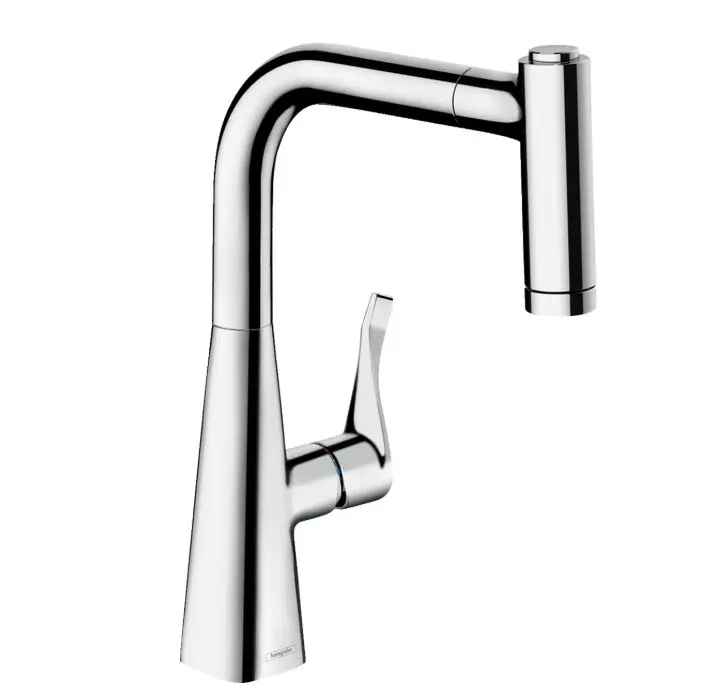Hansgrohe M71 - virtuves izlietnes maisītājs M7116-H220 ar izvelkamu trauku dušu, sBOX, hromēts 73800000