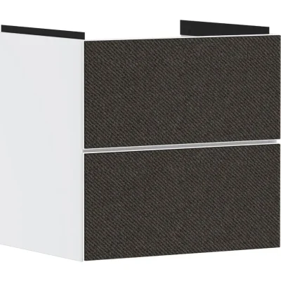 Hansgrohe Xevolos E - izlietnes skapītis, 58x58x48 cm, 2 atvilktnes, matēti balts/tekstils tumši pelēks 54175660