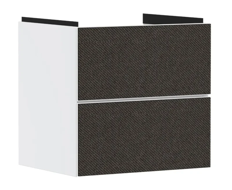 Hansgrohe Xevolos E - izlietnes skapītis, 58x58x48 cm, 2 atvilktnes, matēti balts/tekstils tumši pelēks 54175660