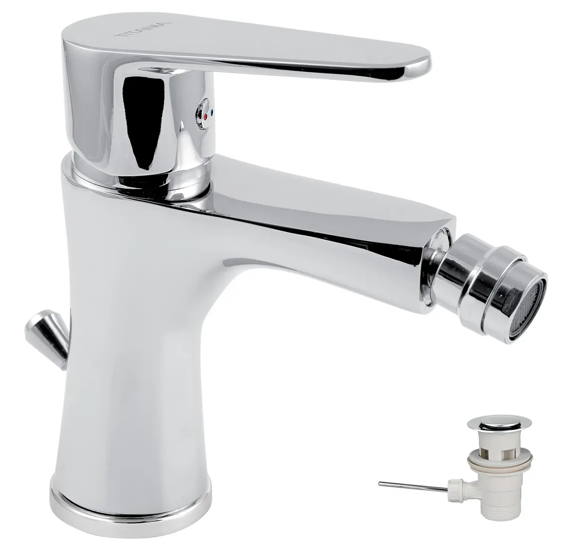Novaservis Titania Fresh - bideta maisītājs ar noteces komplektu, hroms 96011,0