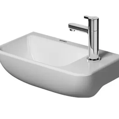 Duravit ME by Starck - rokas izlietne 40x22 cm, ar 1 jaucējkrāna caurumu labajā pusē, Alpu balts 0717400000