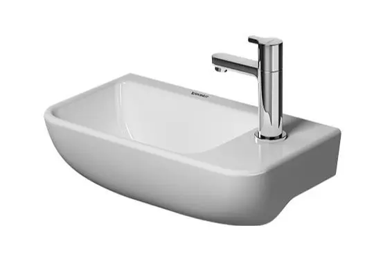 Duravit ME by Starck - rokas izlietne 40x22 cm, ar 1 jaucējkrāna caurumu labajā pusē, Alpu balts 0717400000