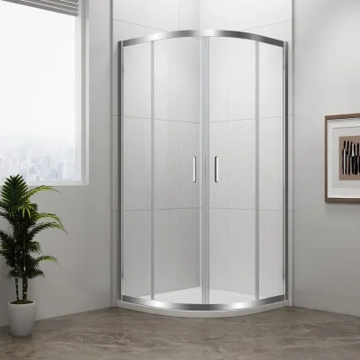 Polysan Easy Line - ceturtdaļapļa duškabīne 90x90 cm, pulēts alumīnijs/caurspīdīgs stikls EL2615