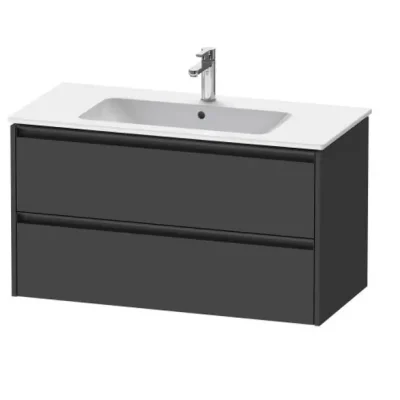 Duravit Ketho.2 - izlietnes skapītis, 55x101x48 cm, 2 atvilktnes, grafīta matēts K25264049490000