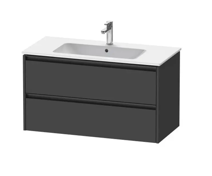 Duravit Ketho.2 - izlietnes skapītis, 55x101x48 cm, 2 atvilktnes, grafīta matēts K25264049490000