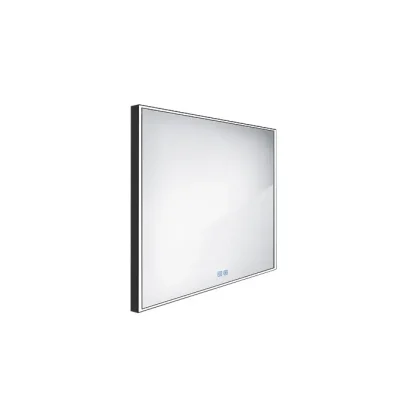 Nimco spogulis - spogulis ar LED apgaismojumu, 60x60 cm, skāriena sensors, melns ZPC 13066VX-90