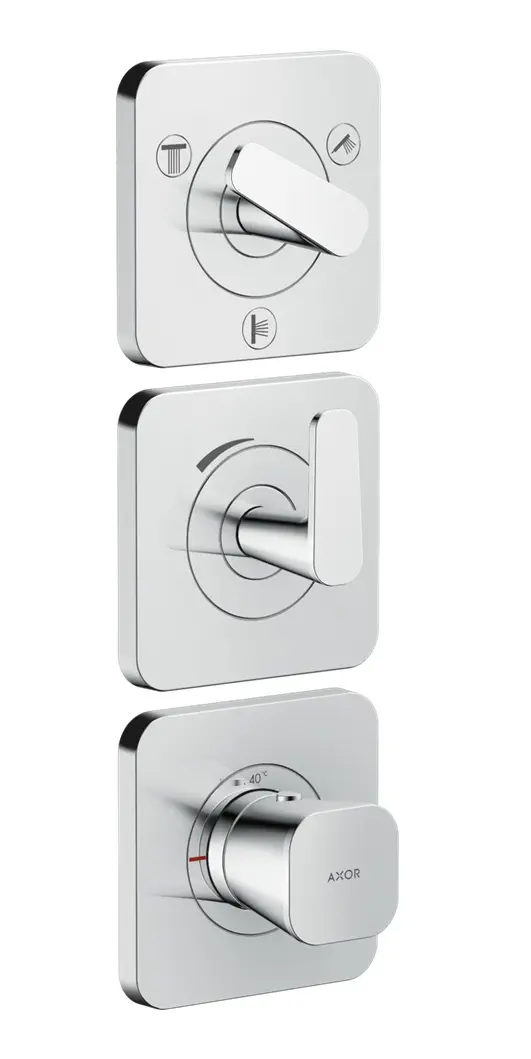 Axor Citterio C - zemapmetuma termostata maisītājs 3 patērētājiem, hroms 49710000