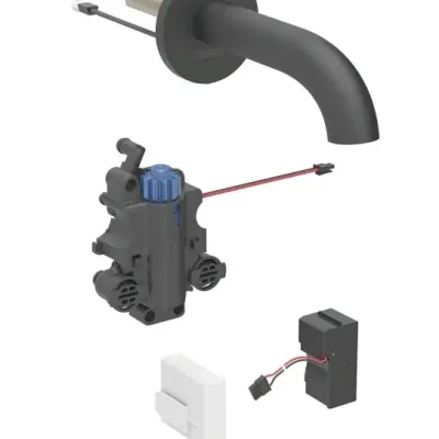 Geberit Piave - elektronisks termostata izlietnes maisītājs zemapmetuma, tīkla barošana, easy to clean, matēti melns 116.267.14.1
