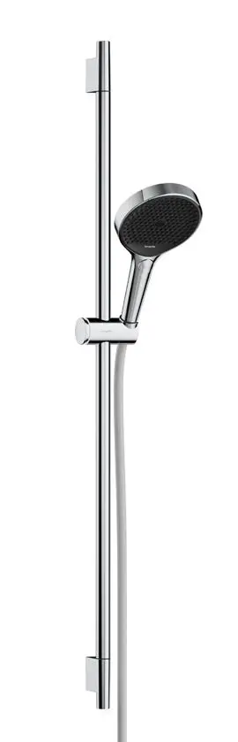 Hansgrohe Rainfinity - dušas komplekts: rokas duša, stienis un šļūtene, 3 strūklas veidi, EcoSmart, hroms 28744000