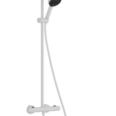 Hansgrohe Pulsify S Puro - dušas komplekts ar termostatu, diametrs 26 cm, 3 strūklu veidi, EcoSmart, matēti balts 24237700