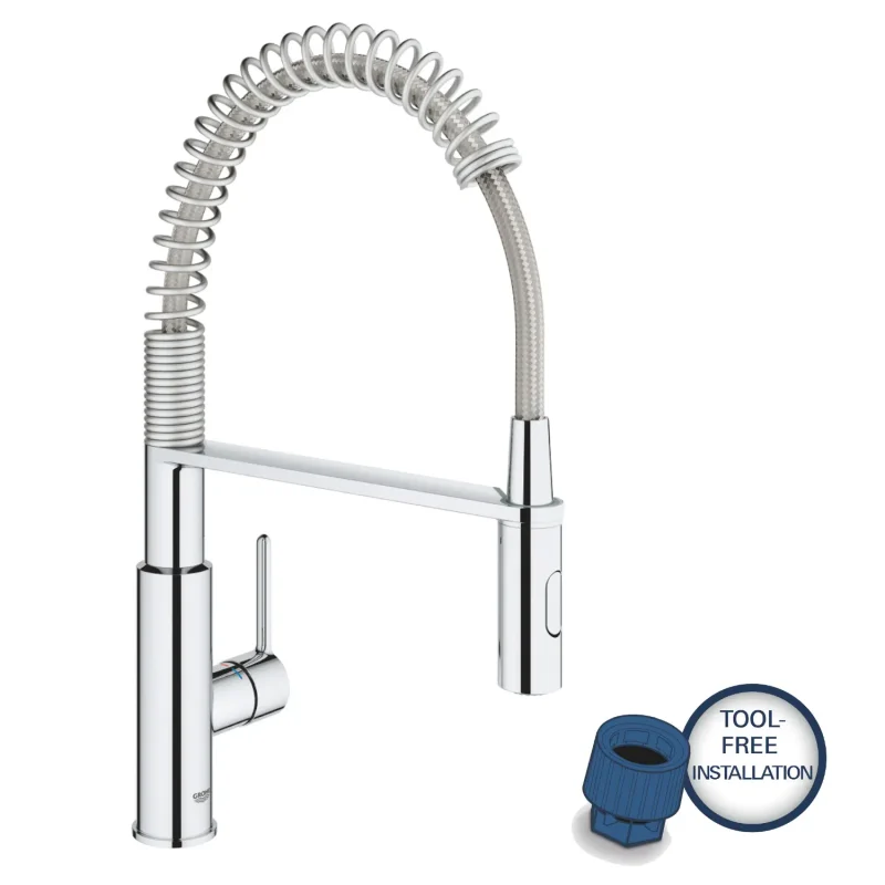 Grohe Get - virtuves izlietnes maisītājs ar trauku dušu un pārslēgu, hromēts 30361000