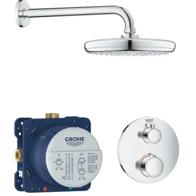 Grohe Grohtherm - dušas komplekts Tempesta 210 ar zemapmetuma termostatu, hroms 34726000