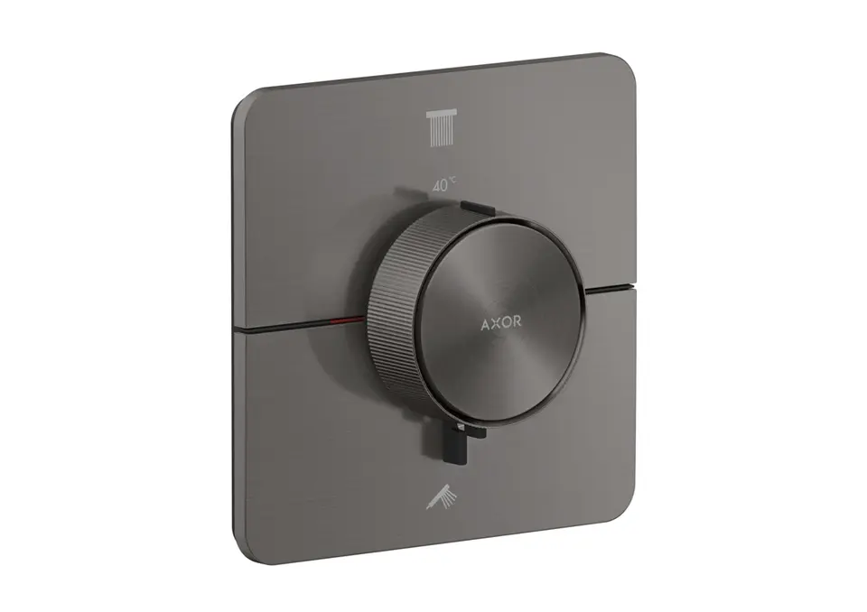 Axor ShowerSelect ID - zemapmetuma termostata maisītājs 2 patērētājiem, hroms melns matēts 36754340