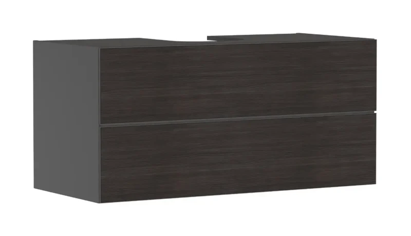 Hansgrohe Xevolos E - izlietnes apakšskapītis 118x56x55 cm, 2 atvilktnes, matēti pelēks/ tumšs ozols 54195730