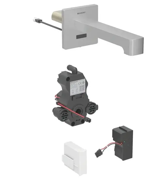 Geberit Brenta - elektronisks izlietnes maisītājs zemapmetuma montāžai, tīkla barošana, easy to clean, birstēts nerūsējošais tērauds 116.292.SN.1