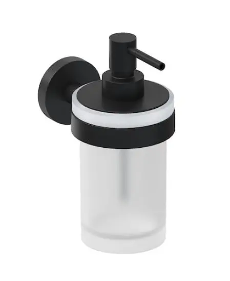 Jika Mio Style - ziepju dozators ar turētāju, stikls/matēti melns H3832F27161001
