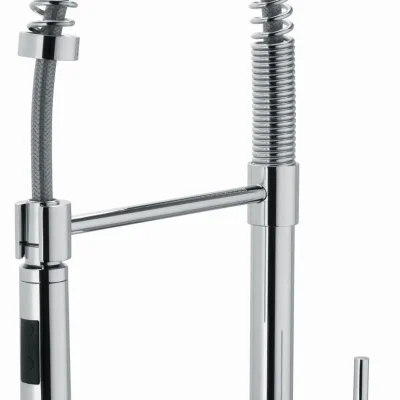 Paffoni Stick - virtuves izlietnes maisītājs ar izvelkamu trauku dušu, hroms SK179CR