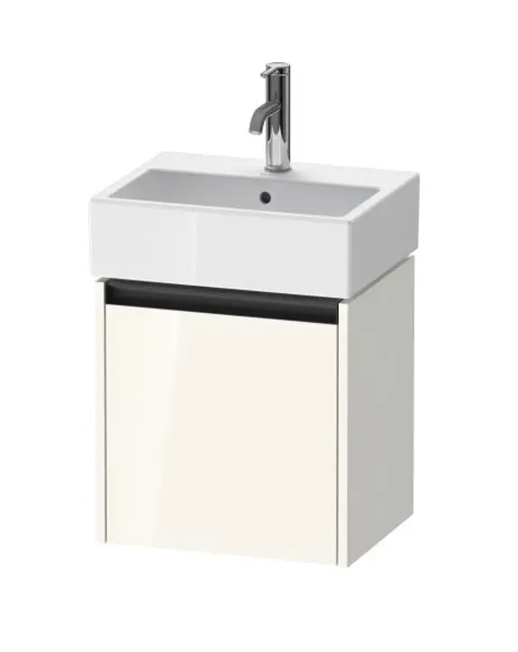 Duravit Ketho.2 - izlietnes skapītis 44x43x34 cm, ar 1 durvīm, eņģes labajā pusē, balts spīdīgs K25070R22220000