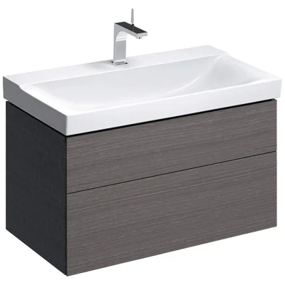 Geberit Xeno 2 - izlietnes skapītis 90 cm, izvelkama atvilktne ar LED apgaismojumu, pelēks 500.509.43.1