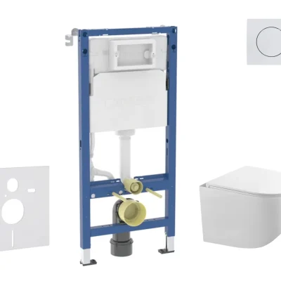 Geberit Duofix - komplekts ar priekšsienas elementu, Gaia WC ar SoftClose sēdekli un Delta01 vadības plati, Alpu balts SANI11CA3120B