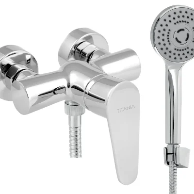 Novaservis Titania Fresh - dušas maisītājs ar piederumiem, attālums 100 mm, hroms 96065,0E