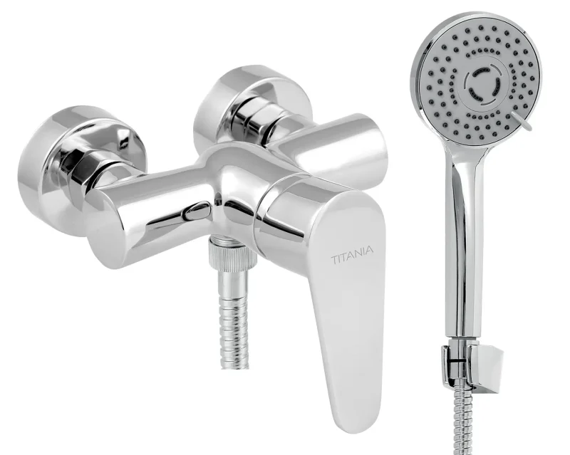 Novaservis Titania Fresh - dušas maisītājs ar piederumiem, attālums 100 mm, hroms 96065,0E