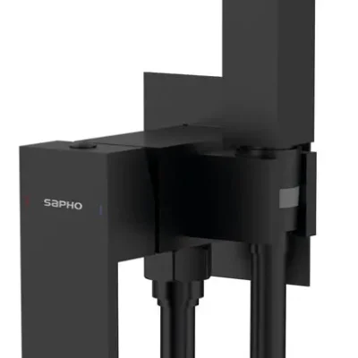 Sapho Cubemix - zemapmetuma bideta maisītājs, ar rokas dušu, ar iebūvējamo daļu, matēti melns CM040B