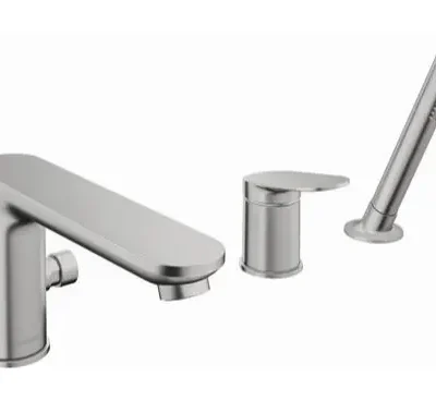 Duravit Wave - vannas malas maisītājs, 3 caurumu montāža, matēts nerūsējošais tērauds WA5260000070