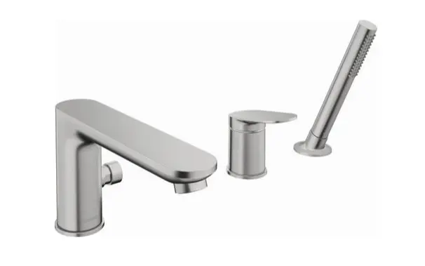 Duravit Wave - vannas malas maisītājs, 3 caurumu montāža, matēts nerūsējošais tērauds WA5260000070