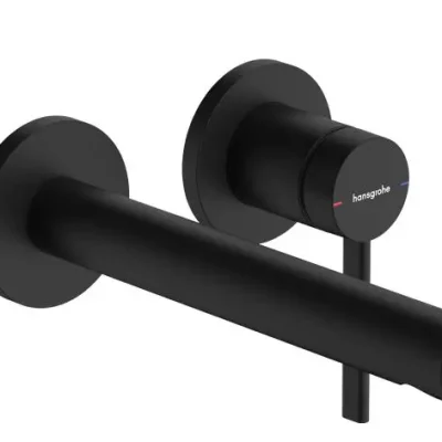 Hansgrohe Zesis S - zemapmetuma izlietnes maisītājs, ar izteku, 2 caurumu montāža, EcoSmart+, matēti melns 74750670