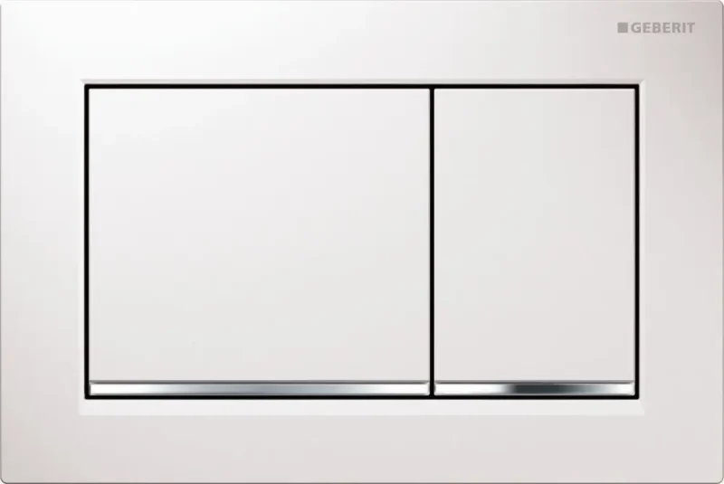 Geberit Omega20 - vadības plate OMEGA20, balta / pulēts hroms 115.080.KJ.1
