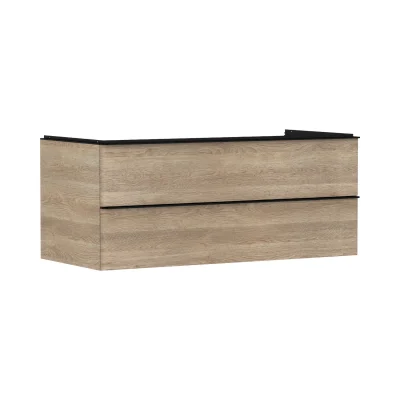 Hansgrohe Xelu Q - izlietnes apakšskapītis, 50x118x55 cm, 2 atvilktnes, dabīgs ozols/matēti melns 54084670