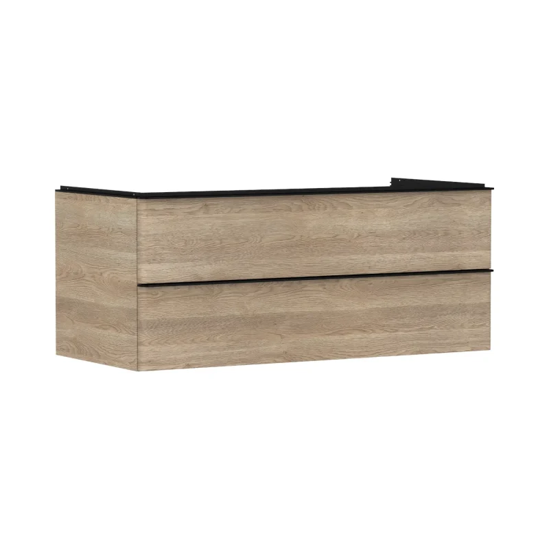 Hansgrohe Xelu Q - izlietnes apakšskapītis, 50x118x55 cm, 2 atvilktnes, dabīgs ozols/matēti melns 54084670