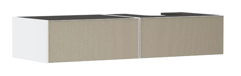 Hansgrohe Xevolos E - izlietnes skapītis, 28x137x55 cm, 2 atvilktnes, matēti balts/bronzas struktūrēts 54322390