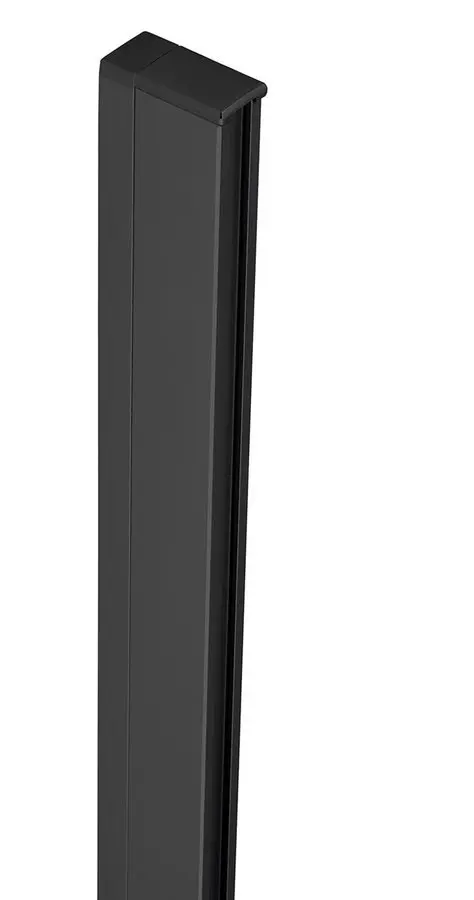 Polysan Zoom Line - paplašināšanas profils Black, 15 mm, augstums 1900 mm, paredzēts sienas fiksācijas profilam, matēti melns ZL915B
