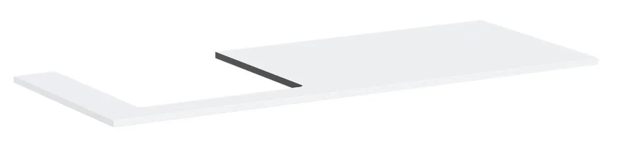 Hansgrohe Xilesa E - izlietnes plātne, 138x55 cm, izgriezums pa kreisi, balta matēta 54272700
