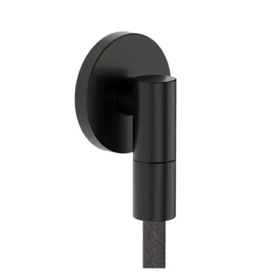 Hansgrohe FixFit Fine S - sienas pieslēguma līkums, melni hromēts, matēts 28882340