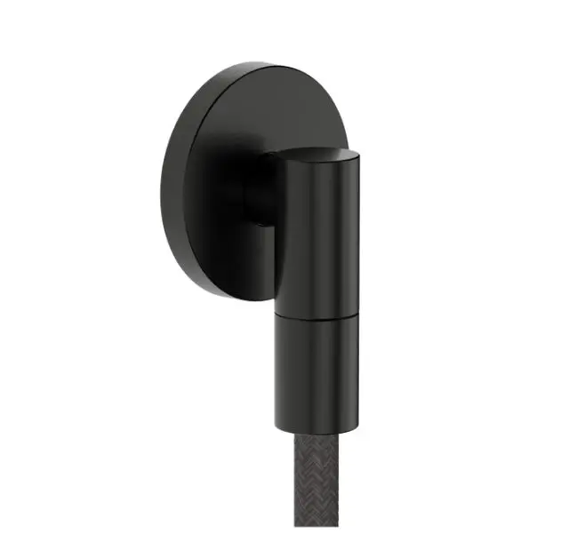 Hansgrohe FixFit Fine S - sienas pieslēguma līkums, melni hromēts, matēts 28882340