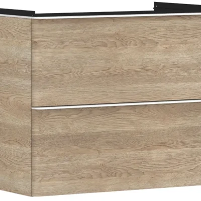 Hansgrohe Xelu Q - izlietnes apakšskapītis, 63x78x50 cm, 2 atvilktnes, dabīgs ozols/matēti balts 54029700