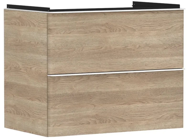 Hansgrohe Xelu Q - izlietnes apakšskapītis, 63x78x50 cm, 2 atvilktnes, dabīgs ozols/matēti balts 54029700