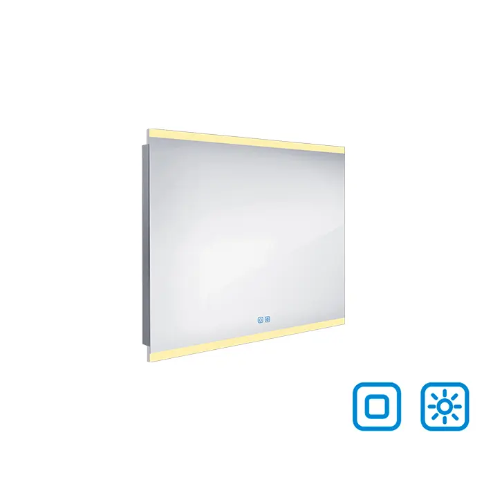 Nimco - spogulis ar LED apgaismojumu, 90x70 cm, divi skārienjutīgi sensori ZP 12019VX