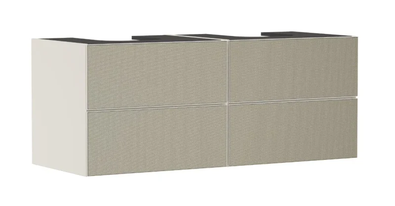 Hansgrohe Xevolos E - izlietnes apakšskapītis 137x56x55 cm, 4 atvilktnes, matēti bēšs/bronza 54197390