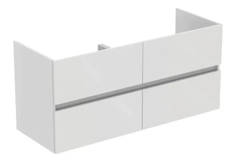 Ideal Standard Eurovit+ - izlietnes apakšskapītis, 55x120x44 cm, 4 atvilktnes, balts spīdīgs R0267WG