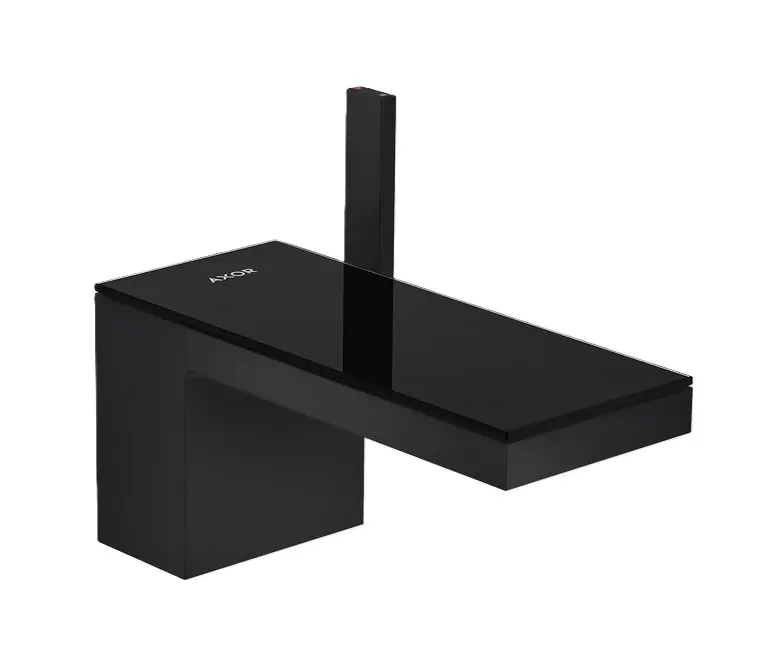 Axor MyEdition - izlietnes maisītājs ar Push-Open noteces komplektu, matēti melns/melns stikls 47010670
