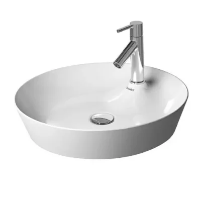 Duravit Cape Cod - izlietne bez pārplūdes, diametrs 48 cm, ar jaucējkrāna vietu, balta 2328480000