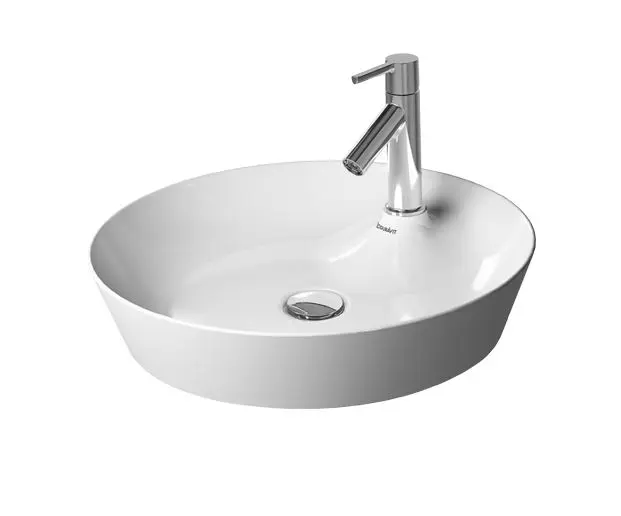 Duravit Cape Cod - izlietne bez pārplūdes, diametrs 48 cm, ar jaucējkrāna vietu, balta 2328480000