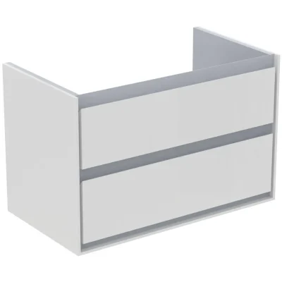 Ideal Standard Connect Air - izlietnes skapītis 80x44x52 cm, 2 atvilktnes, balts spīdīgs/gaiši pelēks matēts E0819KN